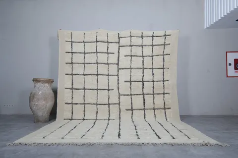 Tapis Beni Ouarain Sidi-Ali crème — tapis beni ouarain