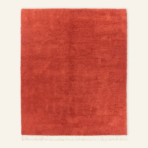 Tapis Beni Ouarain Siman terracotta et beige — tapis beni ouarain