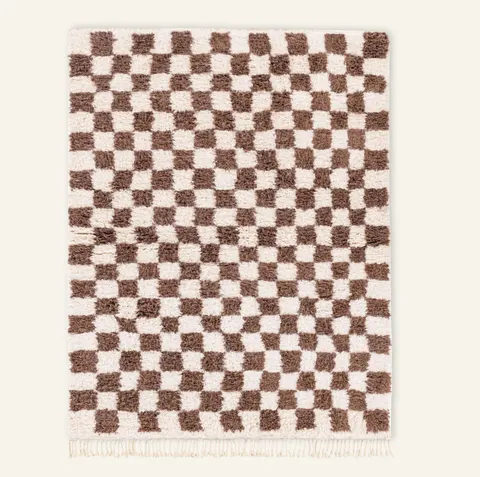 Tapis Beni Ouarain Taddart marron — tapis beni ouarain