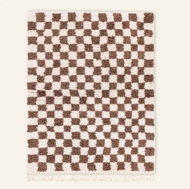 Tapis Beni Ouarain Taddart marron — tapis beni ouarain
