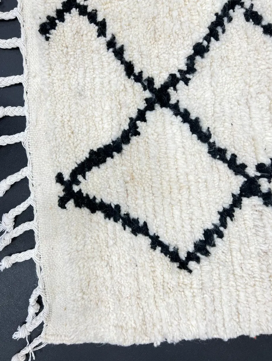 Tapis Beni Ouarain Tagant à losanges, vue 4 sur 4