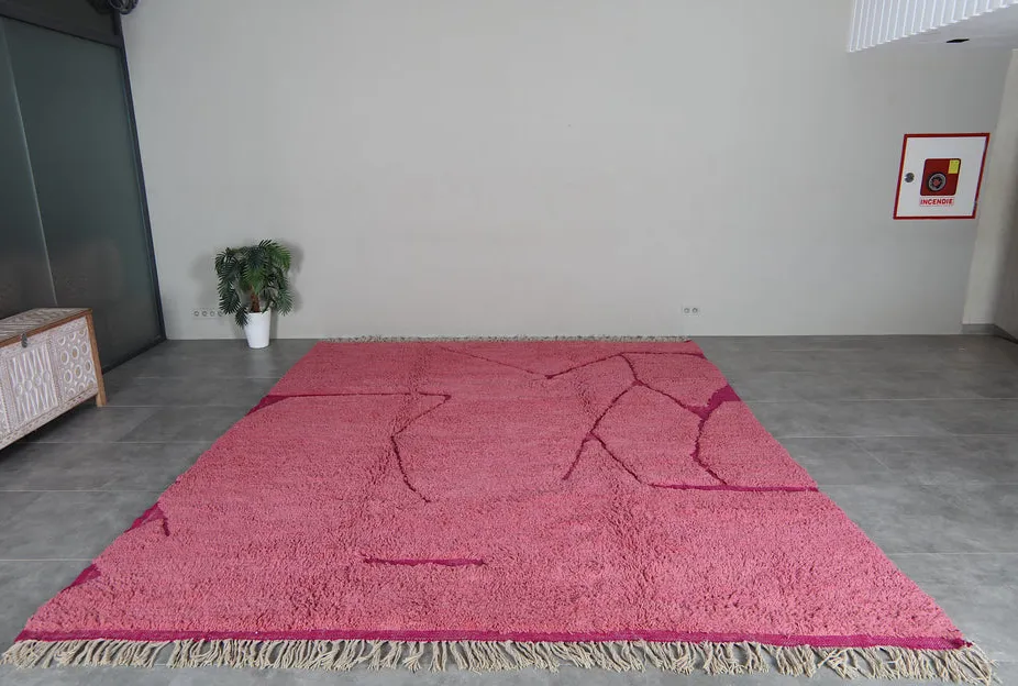 Tapis Beni Ouarain Taghazout rose, vue 3 sur 7