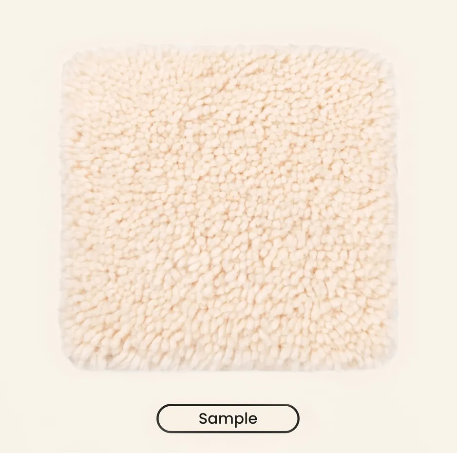 Tapis Beni Ouarain Tagounite beige et blanc, vue 6 sur 6