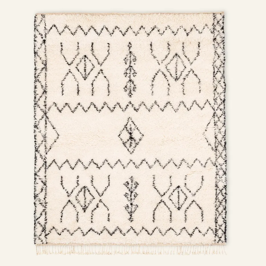 Tapis Beni Ouarain Tahanaout — tapis beni ouarain tissé à la main