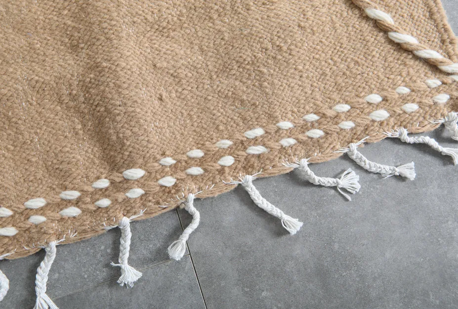 Tapis Beni Ouarain Tamri marron, vue 6 sur 7