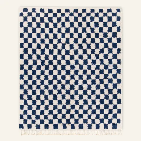 Tapis Beni Ouarain Taroudant bleu — tapis beni ouarain