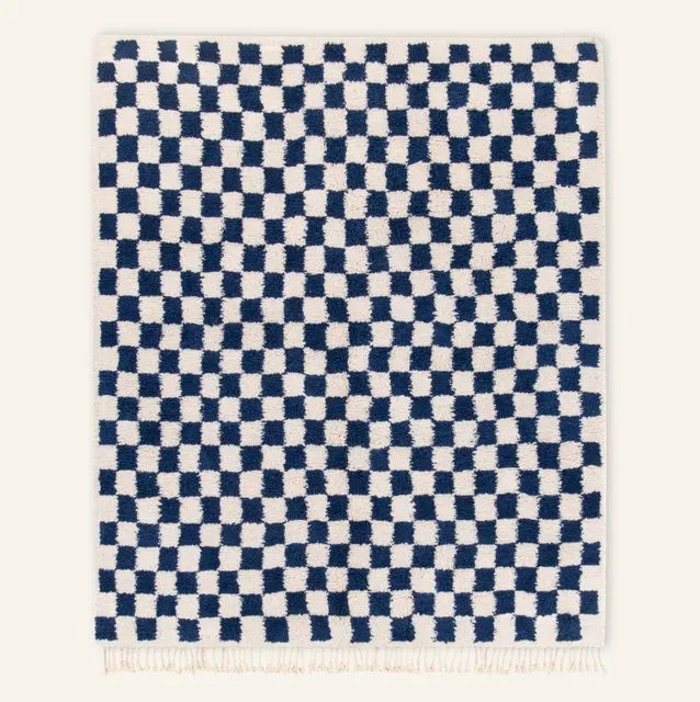 Tapis Beni Ouarain Taroudant bleu — tapis beni ouarain