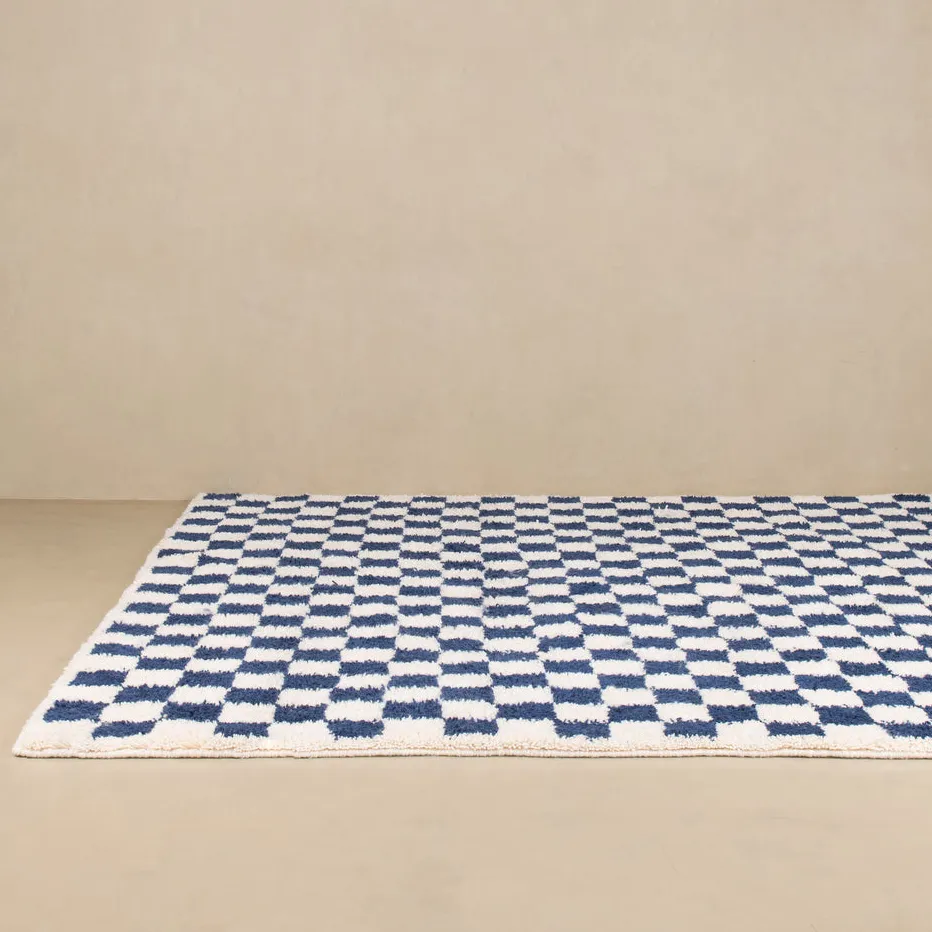 Tapis Beni Ouarain Taroudant bleu, vue 7 sur 7