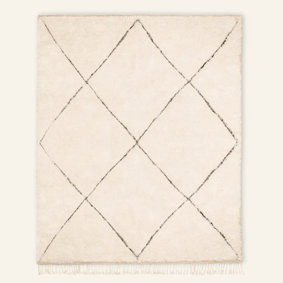 Tapis Beni Ouarain Tata — tapis beni ouarain tissé à la main