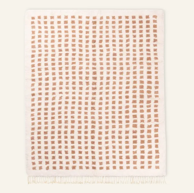 Tapis Beni Ouarain Telouet beige et rose — tapis beni ouarain