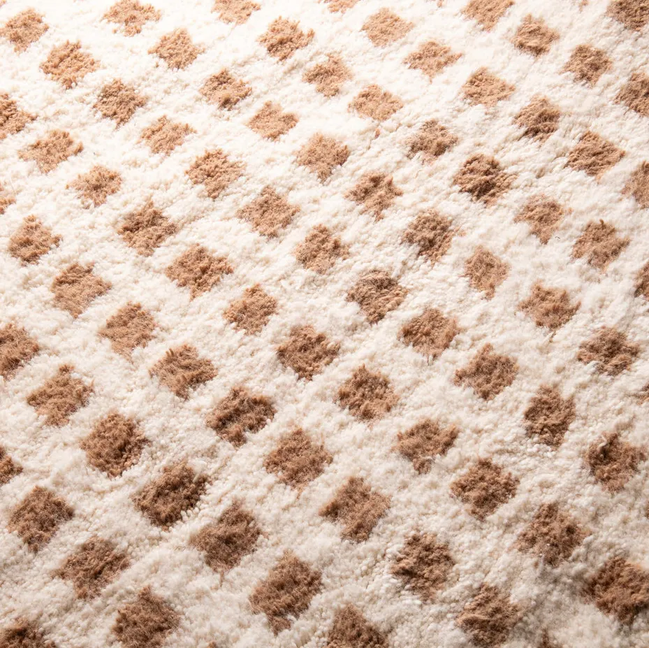Tapis Beni Ouarain Telouet beige et rose, vue 3 sur 7