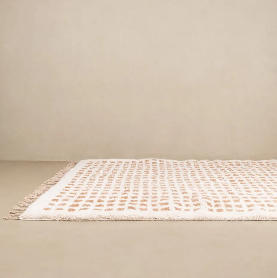 Tapis Beni Ouarain Telouet beige et rose, vue 7 sur 7