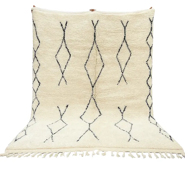 Tapis Beni Ouarain Tichka crème — tapis beni ouarain