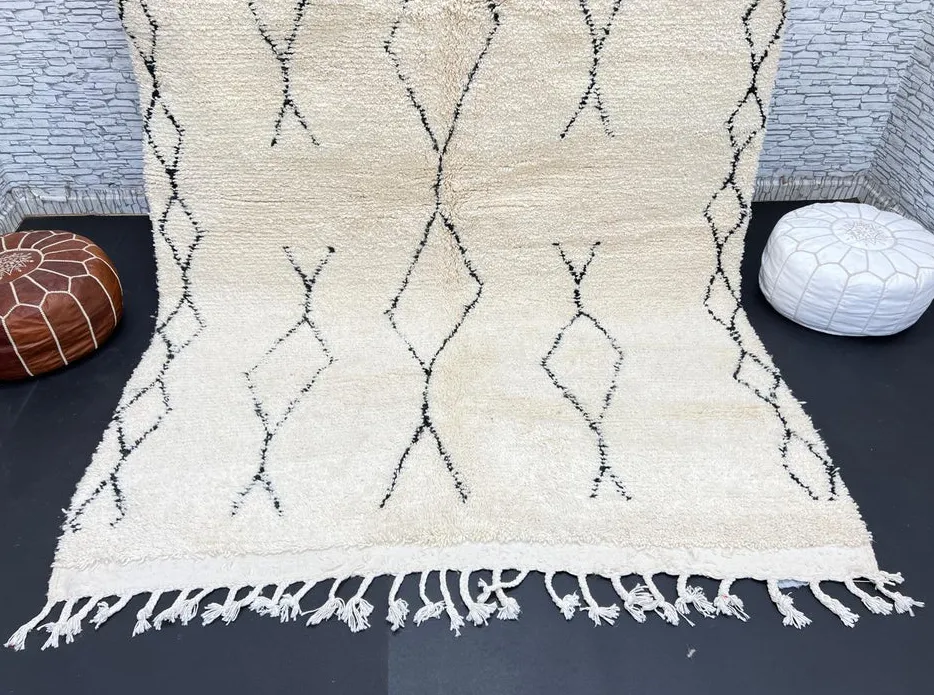 Tapis Beni Ouarain Tichka crème, vue 3 sur 4