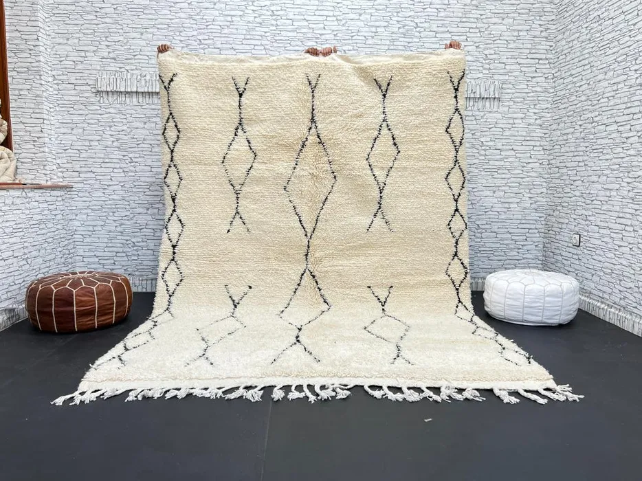 Tapis Beni Ouarain Tichka crème, vue 4 sur 4