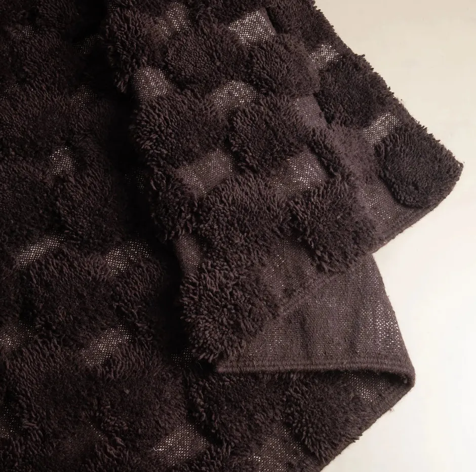 Tapis Beni Ouarain Timahdite marron, vue 4 sur 7