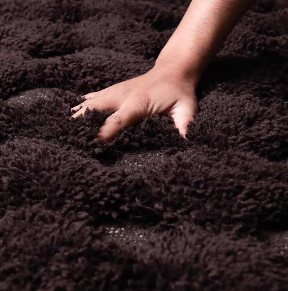 Tapis Beni Ouarain Timahdite marron, vue 5 sur 7