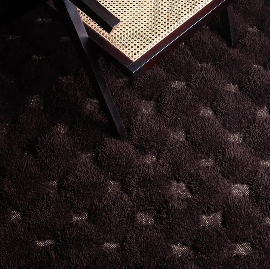 Tapis Beni Ouarain Timahdite marron, vue 6 sur 7