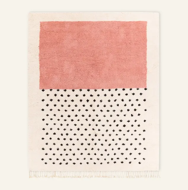 Tapis Beni Ouarain Tislit rose — tapis beni ouarain