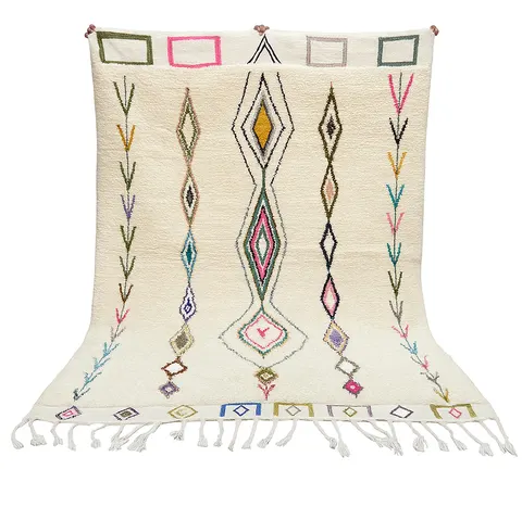 Tapis Beni Ouarain Todra multicolore — tapis beni ouarain