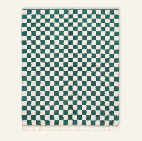 Tapis Beni Ouarain Tounfite bleu — tapis beni ouarain