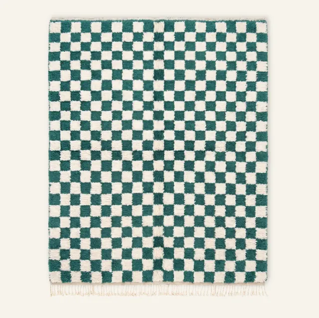 Tapis Beni Ouarain Tounfite bleu — tapis beni ouarain