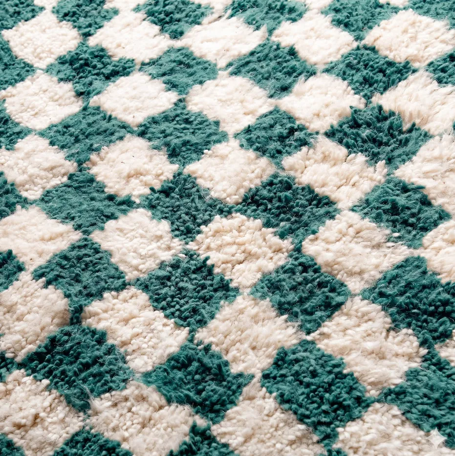 Tapis Beni Ouarain Tounfite bleu, vue 3 sur 7