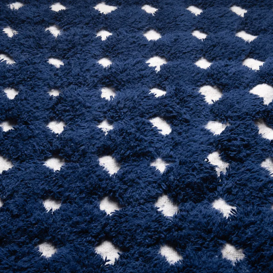 Tapis Beni Ouarain Tudert bleu, vue 3 sur 7