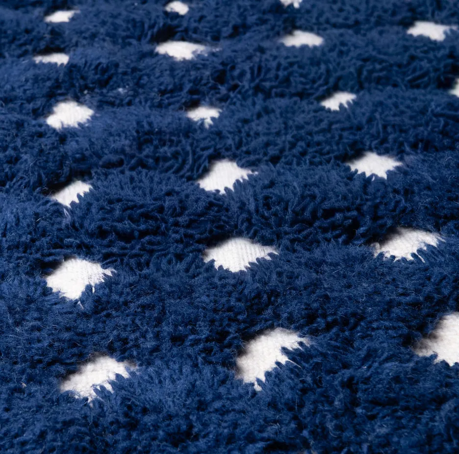 Tapis Beni Ouarain Tudert bleu, vue 7 sur 7
