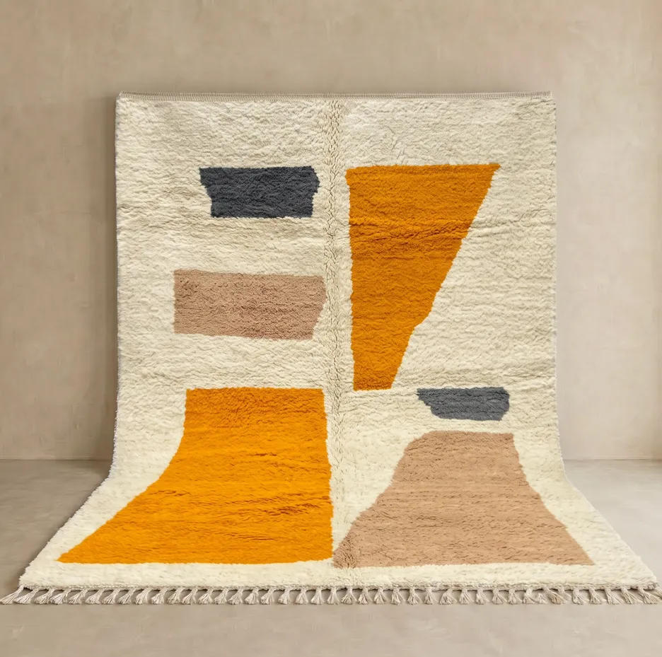 Tapis berbère Ameln au dessin abstrait — tapis berbères contemporains tissé à la main