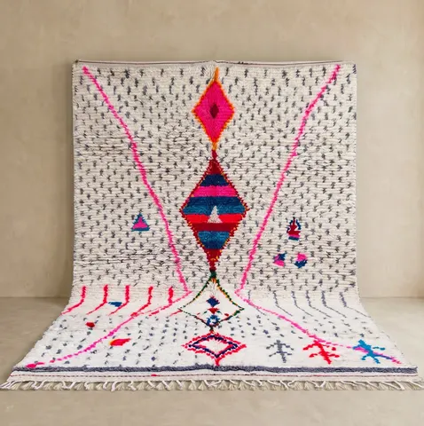 Tapis berbère Anergui aux motifs berbères — tapis berbères contemporains