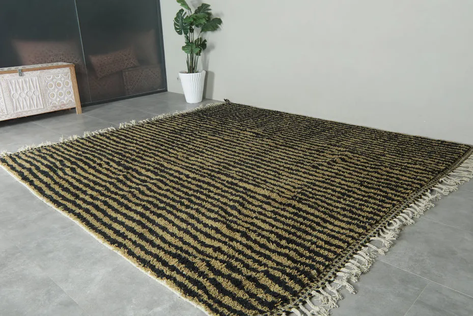 Tapis berbère Aoua uni, vue 6 sur 7