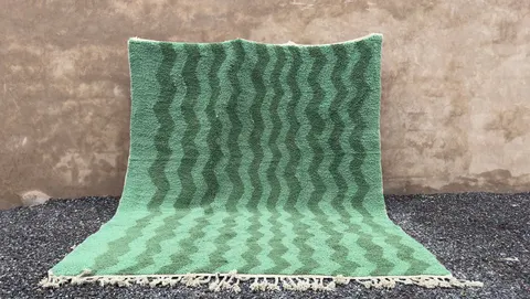 Tapis berbère Asafu vert — tapis berbères contemporains