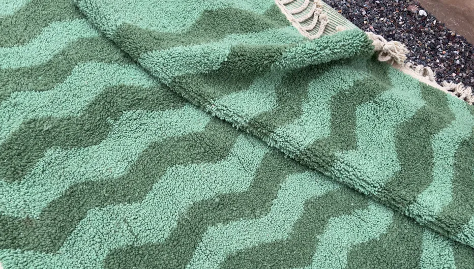 Tapis berbère Asafu vert, vue 7 sur 7