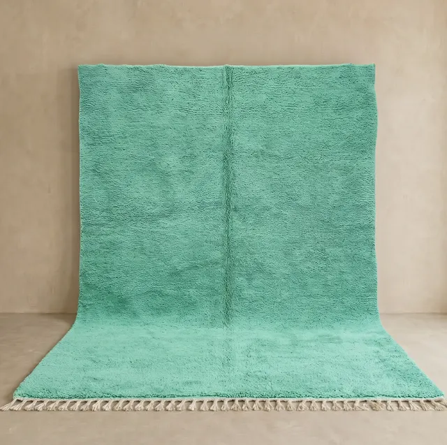 Tapis berbère Asilah vert — tapis berbères contemporains