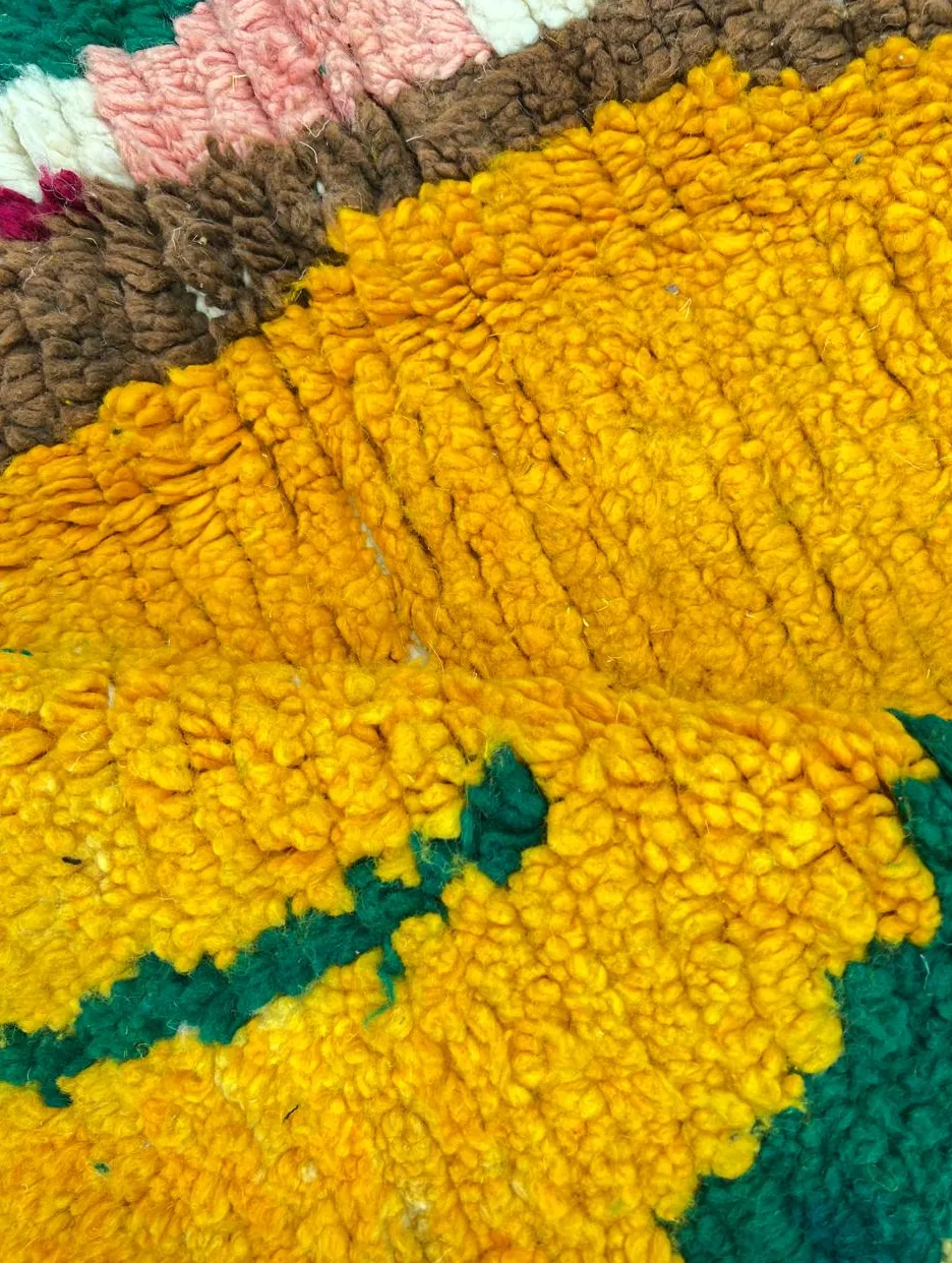 Tapis berbère Assif multicolore au dessin abstrait, vue 4 sur 4