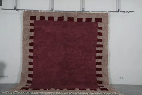 Tapis berbère Aylal bordeaux — tapis berbères contemporains