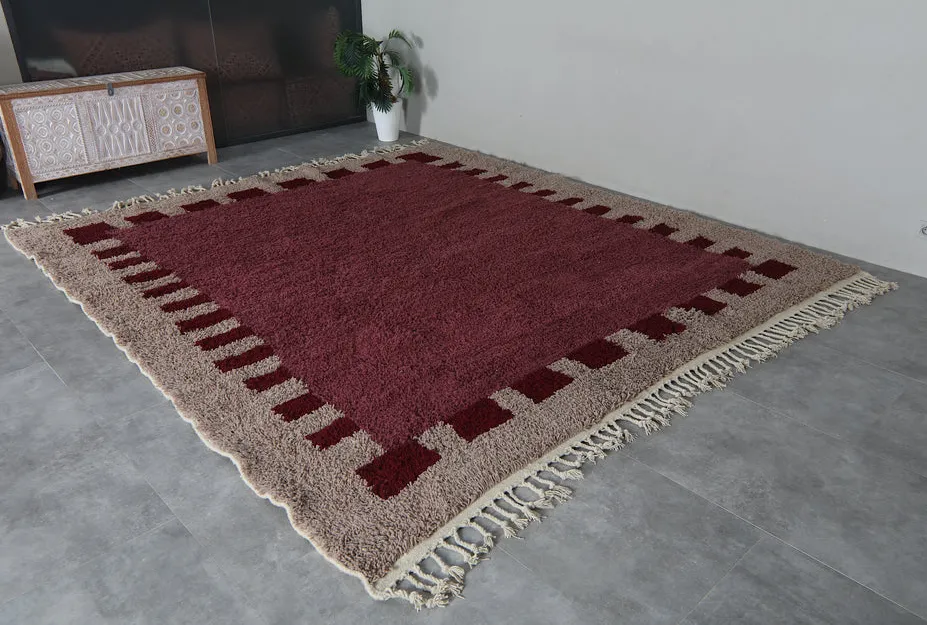 Tapis berbère Aylal bordeaux, vue 5 sur 7