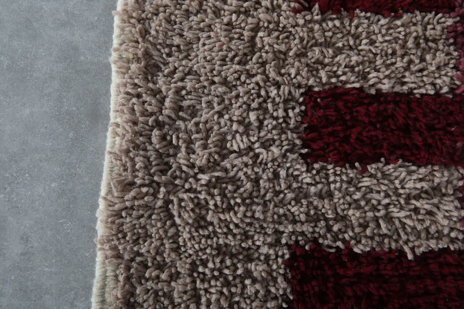 Tapis berbère Aylal bordeaux, vue 7 sur 7