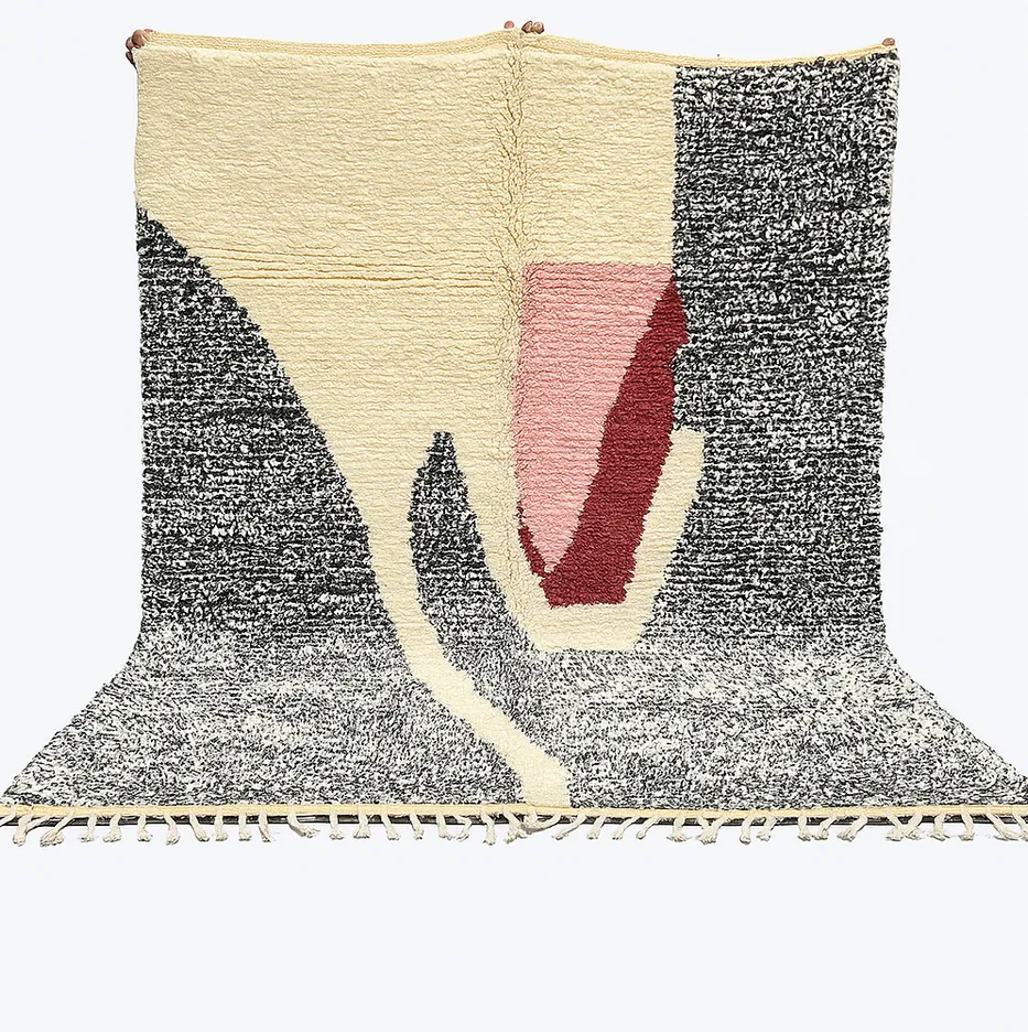 Tapis berbère Azul au dessin abstrait — tapis berbères contemporains tissé à la main