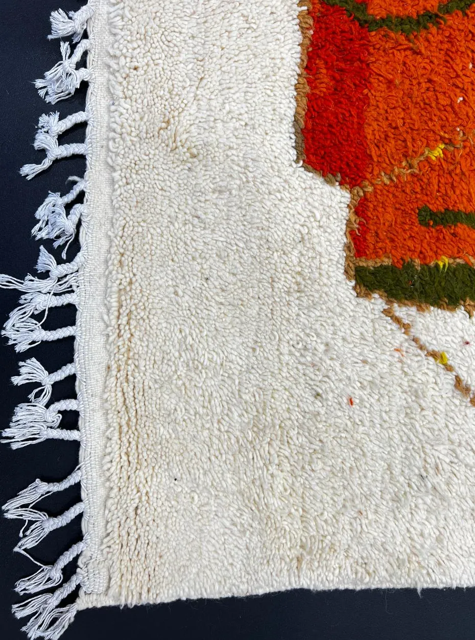 Tapis berbère Badis multicolore au dessin abstrait, vue 4 sur 4