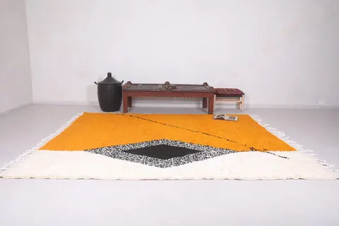 Tapis berbère Bani jaune — tapis berbères contemporains
