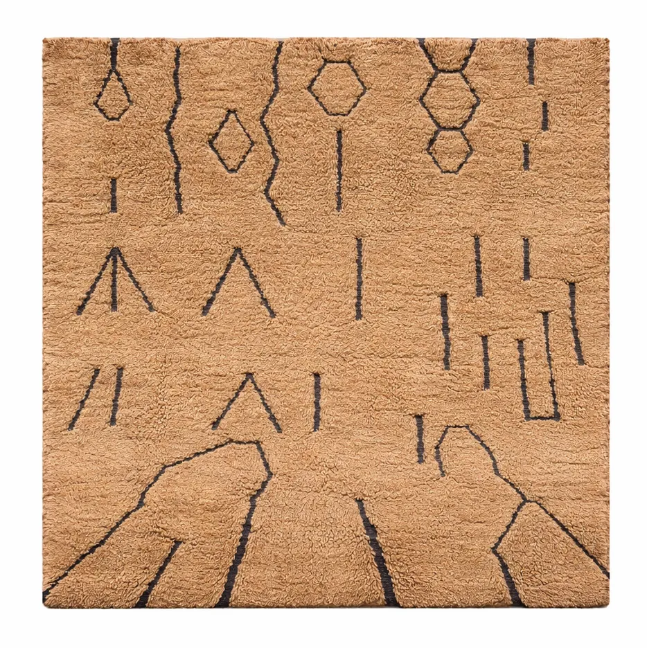 Tapis berbère Bouiblane beige — tapis berbères contemporains tissé à la main