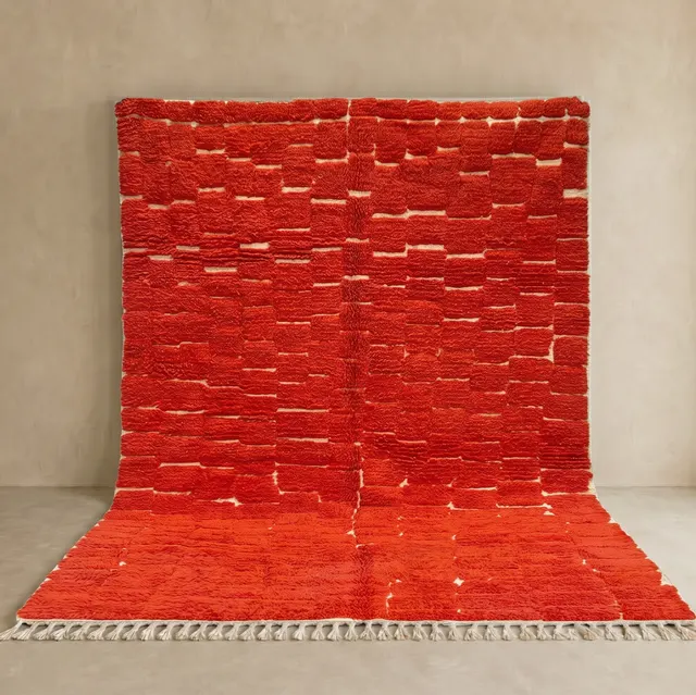 Tapis berbère Boulemane rouge — tapis berbères contemporains