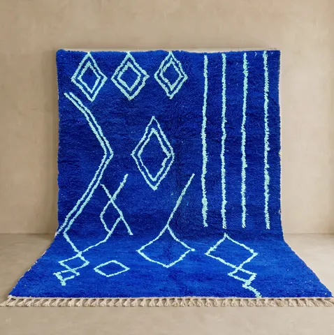 Tapis berbère Boumalne bleu — tapis berbères contemporains