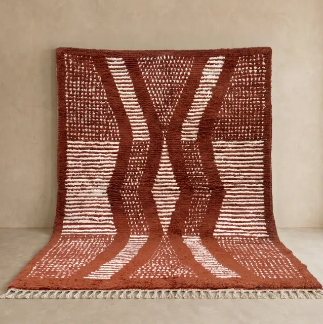 Tapis berbère Debdou marron — tapis berbères contemporains