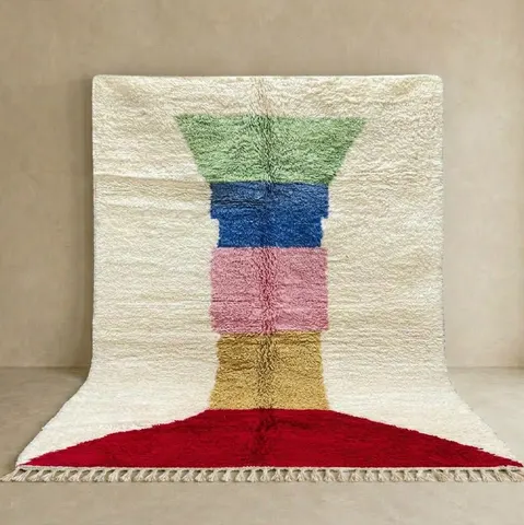Tapis berbère Demnate multicolore — tapis berbères contemporains