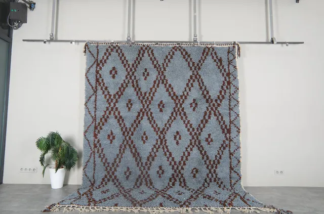 Tapis berbère Essaouira bleu — tapis berbères contemporains