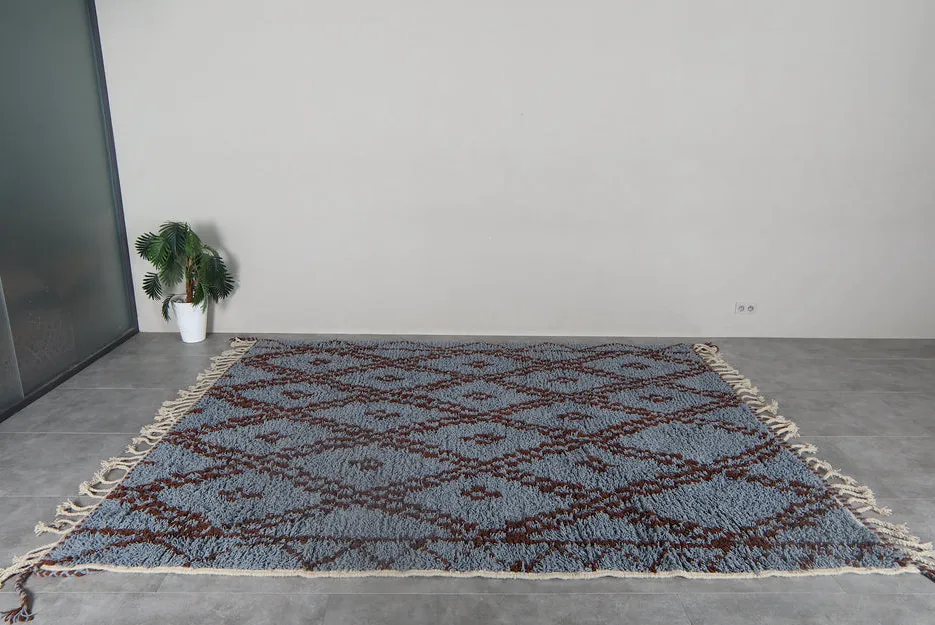 Tapis berbère Essaouira bleu, vue 3 sur 7