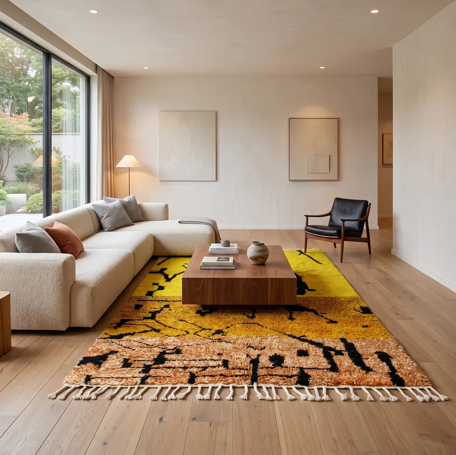 Tapis berbère Figuig au dessin abstrait, vue 4 sur 4